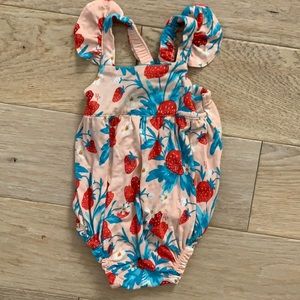 Posh peanut bubble romper strawberry 3-6 months